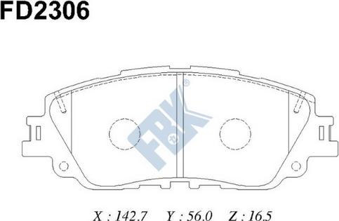 FBK FD2306 - Set placute frana,frana disc - allinparts.ro