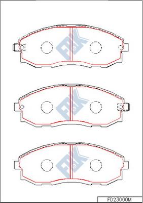 FBK FD23000M - Set placute frana,frana disc allinparts.ro