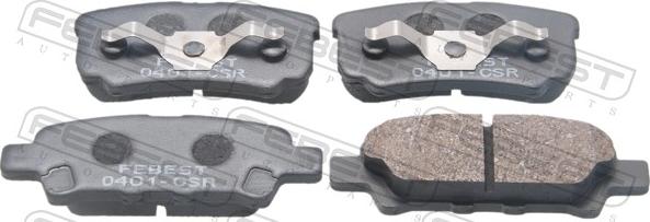Febest 0401-CSR - Set placute frana,frana disc allinparts.ro