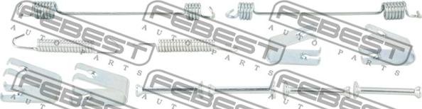 Febest 0504-DYR - Set accesorii, saboti frana parcare allinparts.ro