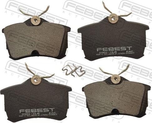 Febest 0301-CLR - Set placute frana,frana disc allinparts.ro