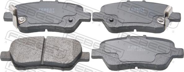 Febest 0301-RB2R - Set placute frana,frana disc - allinparts.ro