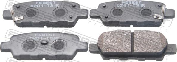 Febest 0201-T31R - Set placute frana,frana disc allinparts.ro