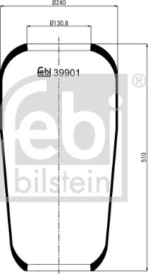 FEBI Bilstein 39901 - Burduf, suspensie pneumatica allinparts.ro