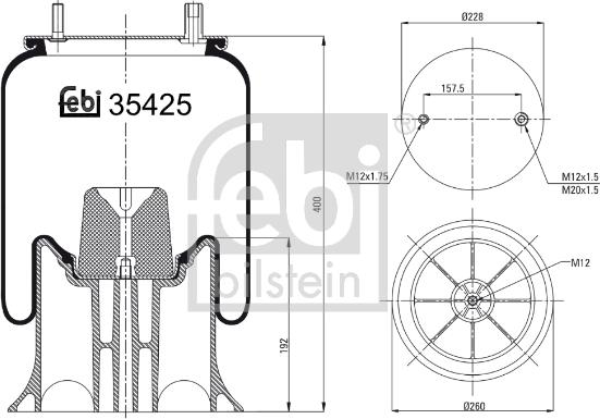 FEBI Bilstein 39425 - Burduf, suspensie pneumatica allinparts.ro