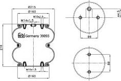 FEBI Bilstein 39093 - Burduf, suspensie pneumatica allinparts.ro
