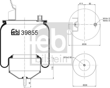 FEBI Bilstein 39855 - Burduf, suspensie pneumatica allinparts.ro