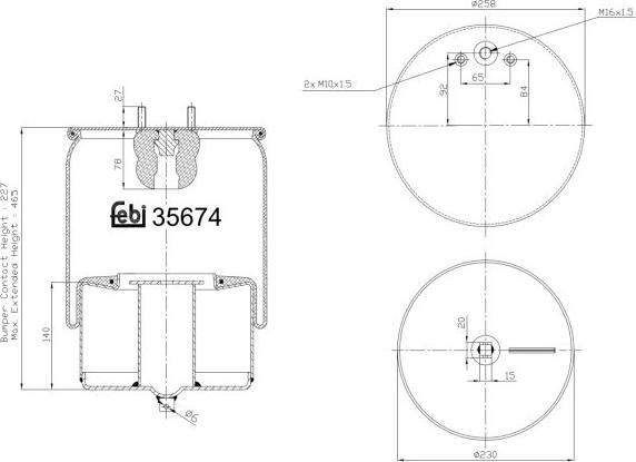 FEBI Bilstein 35674 - Burduf, suspensie pneumatica allinparts.ro