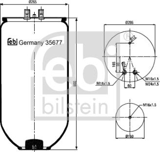 FEBI Bilstein 35677 - Burduf, suspensie pneumatica allinparts.ro