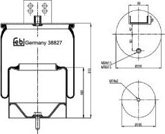 FEBI Bilstein 38827 - Burduf, suspensie pneumatica allinparts.ro