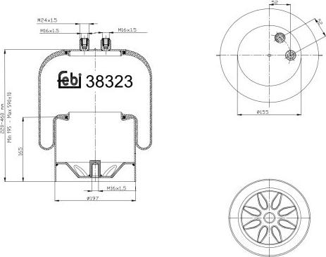 FEBI Bilstein 38323 - Burduf, suspensie pneumatica allinparts.ro