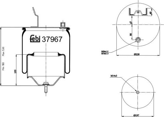 FEBI Bilstein 37967 - Burduf, suspensie pneumatica allinparts.ro