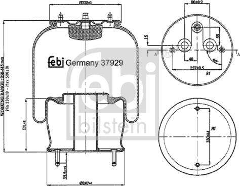 FEBI Bilstein 37929 - Burduf, suspensie pneumatica allinparts.ro