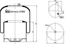 FEBI Bilstein 37899 - Burduf, suspensie pneumatica allinparts.ro