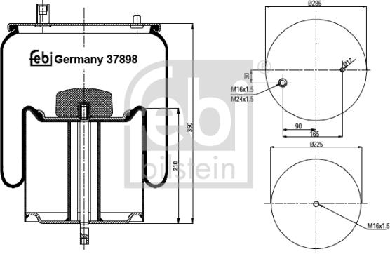 FEBI Bilstein 37898 - Burduf, suspensie pneumatica allinparts.ro