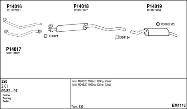 Fenno BM1116 - Sistem de esapament - allinparts.ro