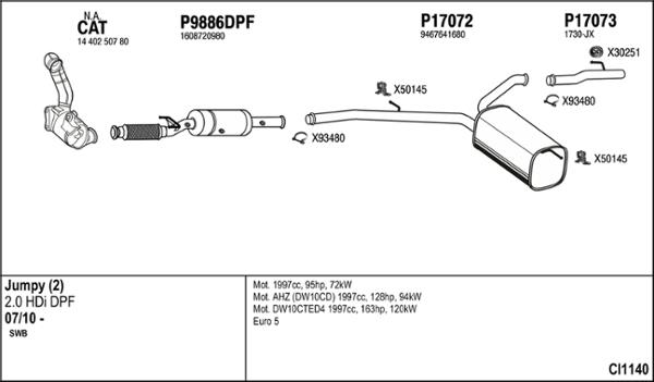 Fenno CI1140 - Sistem de esapament allinparts.ro