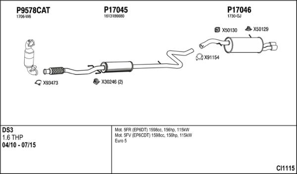 Fenno CI1115 - Sistem de esapament - allinparts.ro