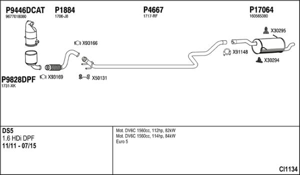 Fenno CI1134 - Sistem de esapament - allinparts.ro