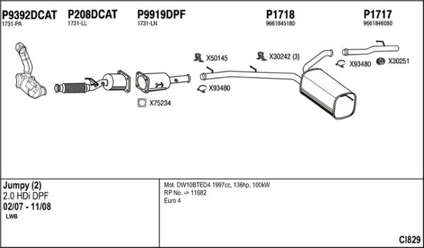Fenno CI829 - Sistem de esapament allinparts.ro
