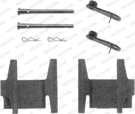Ferodo FBA513 - Set accesorii, placute frana allinparts.ro