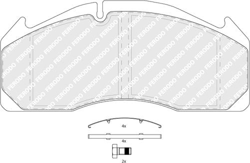 Ferodo FCV1388B - Set placute frana,frana disc allinparts.ro