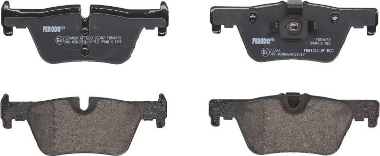 Ferodo FDB4670 - Set placute frana,frana disc - allinparts.ro