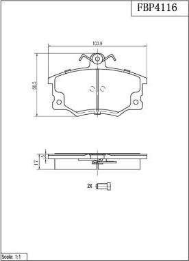FI.BA FBP4116 - Set placute frana,frana disc - allinparts.ro