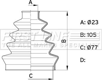 First Line FCB1001 - Burduf cauciuc, articulatie planetara - allinparts.ro