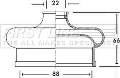 First Line FCB2595 - Burduf cauciuc, articulatie planetara - allinparts.ro