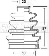 First Line FCB2588 - Burduf cauciuc, articulatie planetara - allinparts.ro