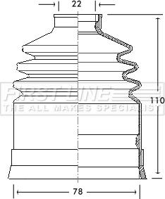 First Line FCB2093 - Burduf cauciuc, articulatie planetara - allinparts.ro