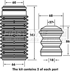 First Line FPK7014 - Chit protectie praf,amortizor - allinparts.ro