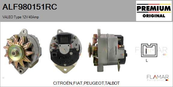 FLAMAR ALF980151RC - Generator / Alternator allinparts.ro