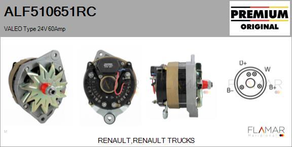 FLAMAR ALF510651RC - Generator / Alternator - allinparts.ro