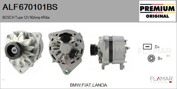 FLAMAR ALF670101BS - Generator / Alternator - allinparts.ro