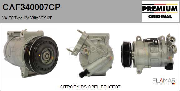 FLAMAR CAF340007CP - Compresor, climatizare allinparts.ro