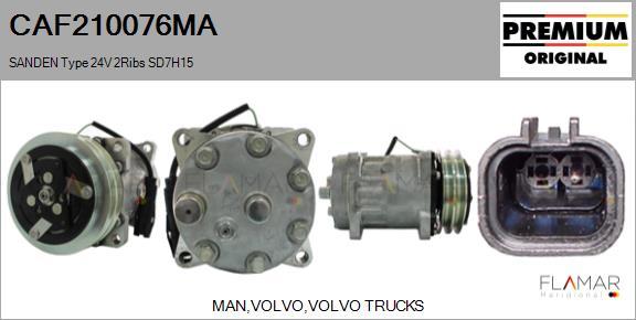 FLAMAR CAF210076MA - Compresor, climatizare - allinparts.ro
