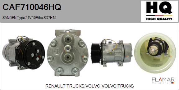 FLAMAR CAF710046HQ - Compresor, climatizare allinparts.ro