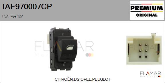 FLAMAR IAF970007CP - Comutator,macara geam - allinparts.ro