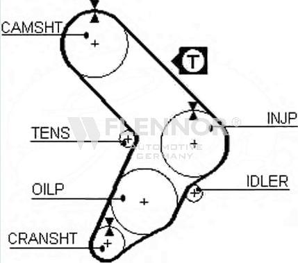 Flennor 4955 - Curea de distributie - allinparts.ro