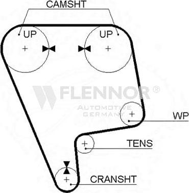 Flennor 4069V - Curea de distributie - allinparts.ro