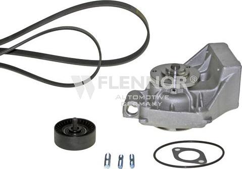Flennor FP36PK0948 - Pompa apa + Set curea transmisie cu caneluri - allinparts.ro
