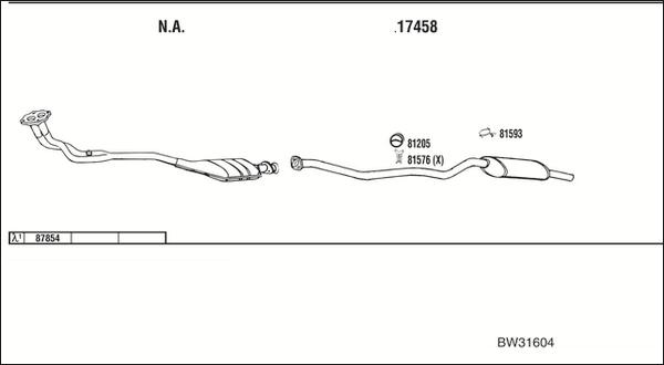 Fonos BW31604 - Sistem de esapament - allinparts.ro