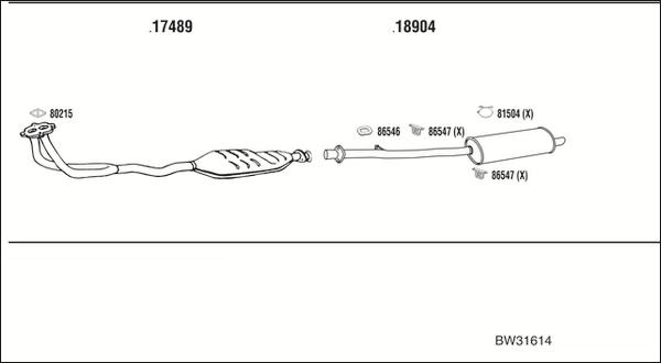 Fonos BW31614 - Sistem de esapament - allinparts.ro