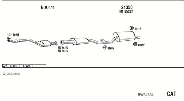 Fonos BW31631 - Sistem de esapament - allinparts.ro