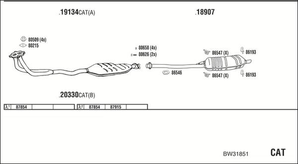 Fonos BW31851 - Sistem de esapament - allinparts.ro