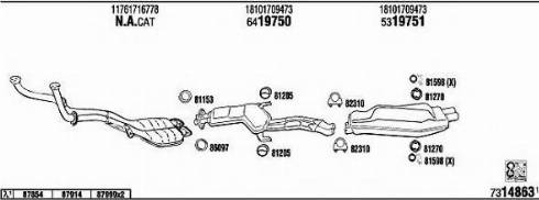 Fonos BW73508 - Sistem de esapament - allinparts.ro