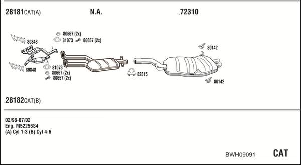 Fonos BWH09091 - Sistem de esapament - allinparts.ro