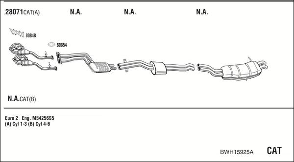 Fonos BWH15925A - Sistem de esapament - allinparts.ro